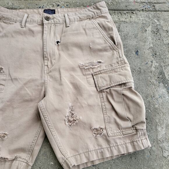 Levi's Cargo Shorts Size 33 Brown Khaki Preppy Pockets Casual Outdoor Hiking 9" - Picture 3 of 11